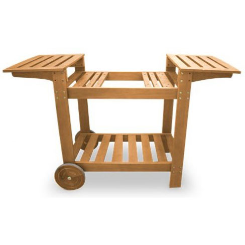 Chariot en bois exotique CBR63 pour plancha < 60cm