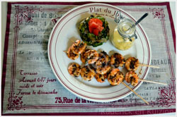 Recette Brochettes de Crevettes marinées à la plancha